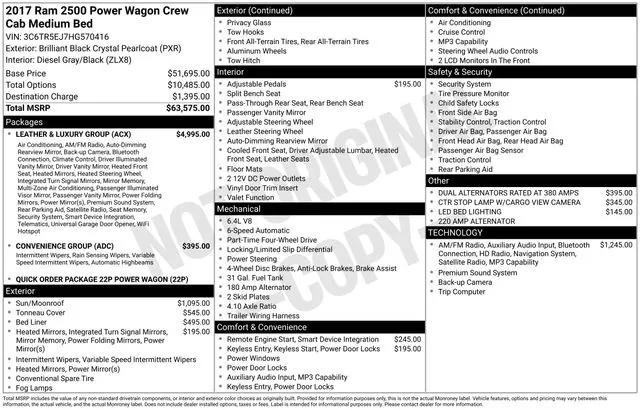 2017 RAM 2500 Power Wagon Crew Cab 4x4 64 Box 2017 RAM 2500 Power Wagon Crew Cab 4x4 64 Box