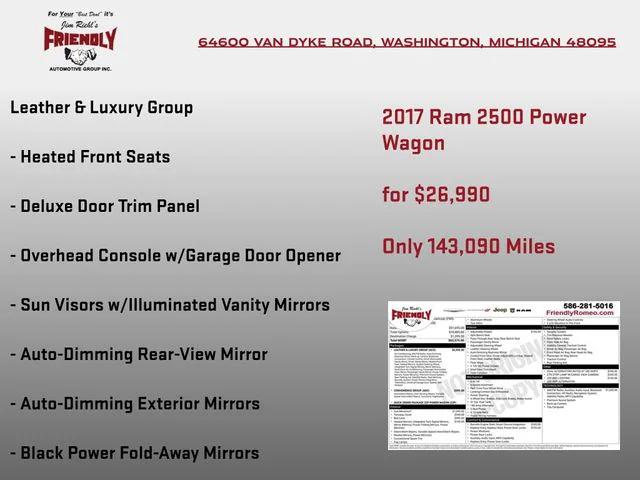 2017 RAM 2500 Power Wagon Crew Cab 4x4 64 Box 2017 RAM 2500 Power Wagon Crew Cab 4x4 64 Box