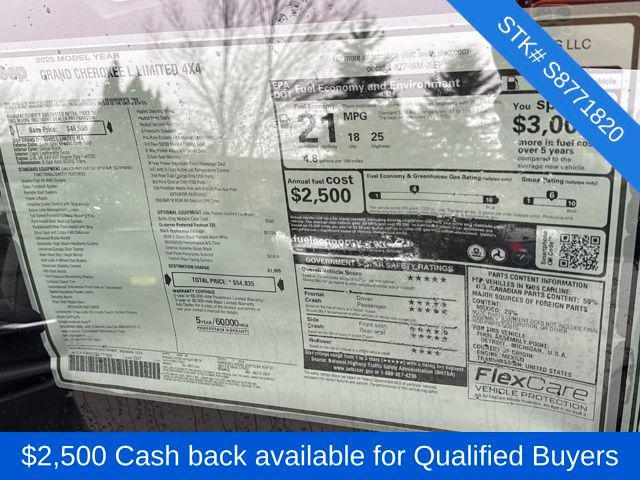 2025 Jeep Grand Cherokee GRAND CHEROKEE L LIMITED 4X4