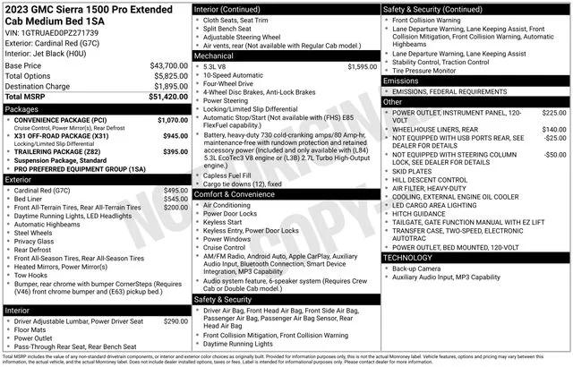 2023 GMC Sierra 1500 4WD Double Cab Standard Box Pro