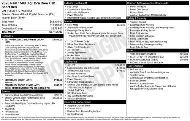 2026 Ram 1500 Big Horn Crew Cab 4x4 57 Box