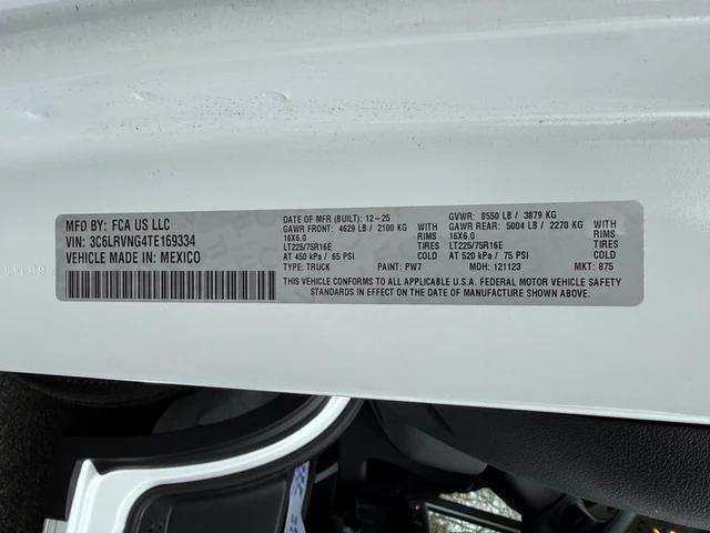2026 Ram ProMaster Cargo Van Tradesman Low Roof 118" WB w/Pass Seat