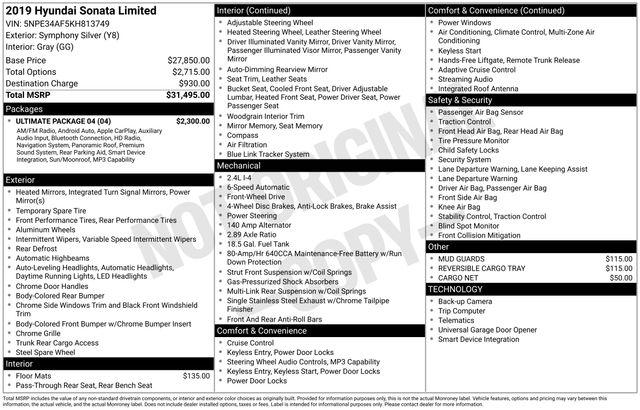 2019 Hyundai Sonata Limited