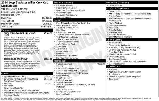 2024 Jeep Gladiator Willys 2024 Jeep Gladiator Willys