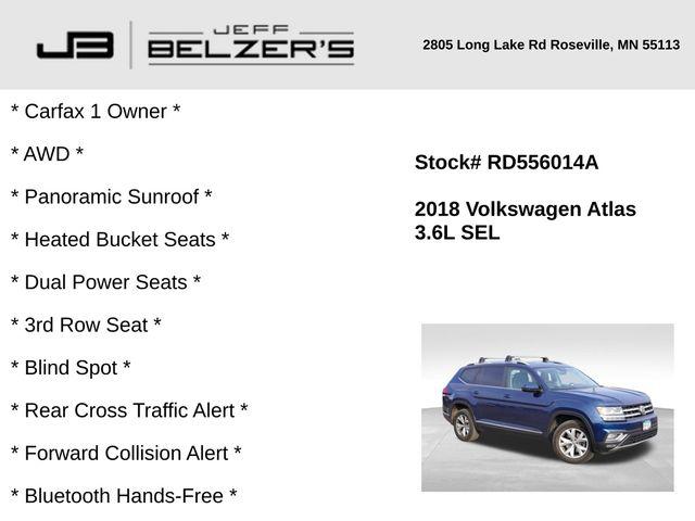 2018 Volkswagen Atlas 3.6L V6 SEL
