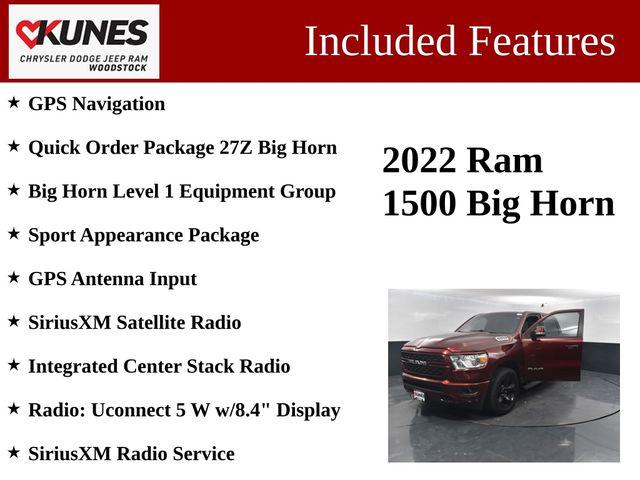 2022 RAM 1500 Big Horn Crew Cab 4x4 57 Box 2022 RAM 1500 Big Horn Crew Cab 4x4 57 Box