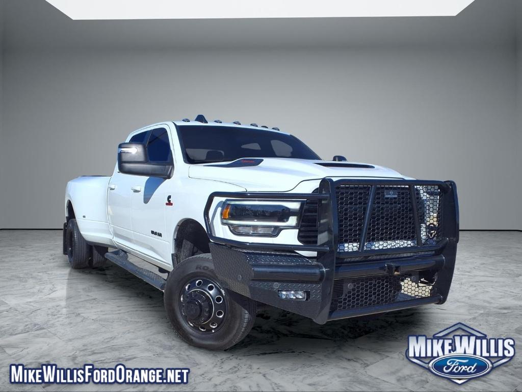 Bright White Clearcoat 2024 RAM 3500 Laramie Crew Cab LB DRW 4WD Pickup Truck Four-Wheel Drive 6-Speed Automatic