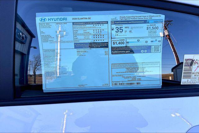 New 2026 Hyundai Elantra SE For Sale in Olive Branch, MS