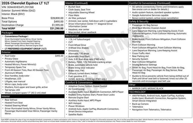 2026 Chevrolet Equinox FWD LT