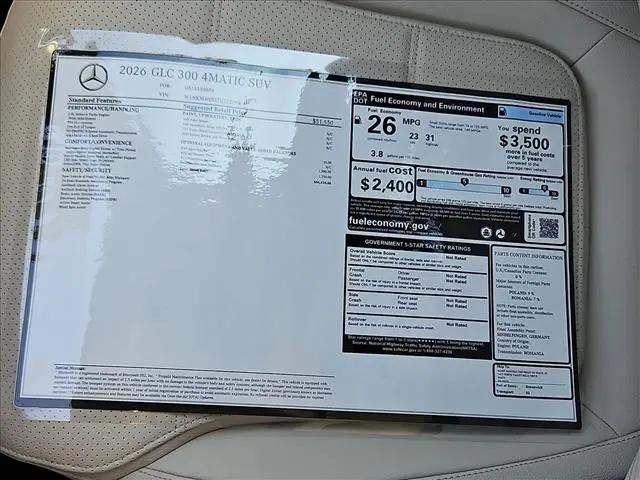 2026 Mercedes-Benz GLC GLC 300