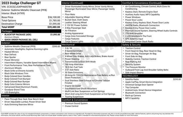 2023 Dodge Challenger GT