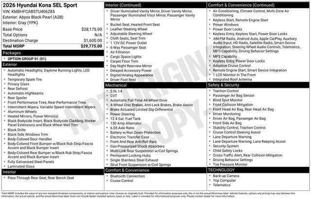 2026 Hyundai Kona SEL Sport for sale in Dover, DE