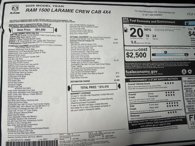 2026 Ram 1500 Laramie Crew Cab 4x4 5'7" Box