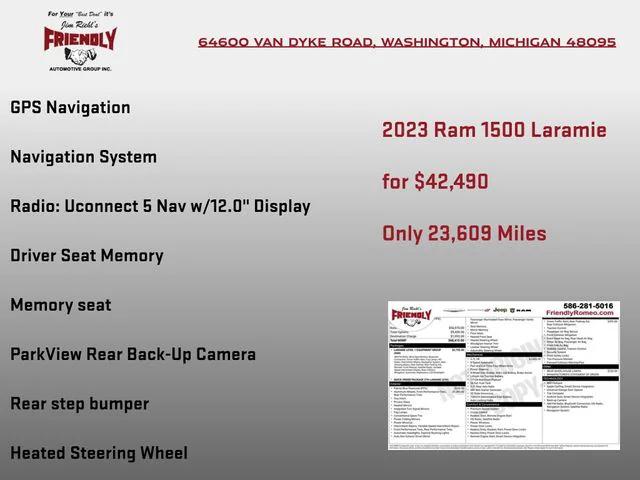2023 RAM 1500 Laramie Crew Cab 4x4 57 Box 2023 RAM 1500 Laramie Crew Cab 4x4 57 Box