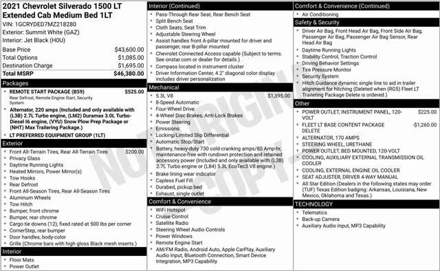 2021 Chevrolet Silverado 1500 4WD Double Cab Standard Bed LT