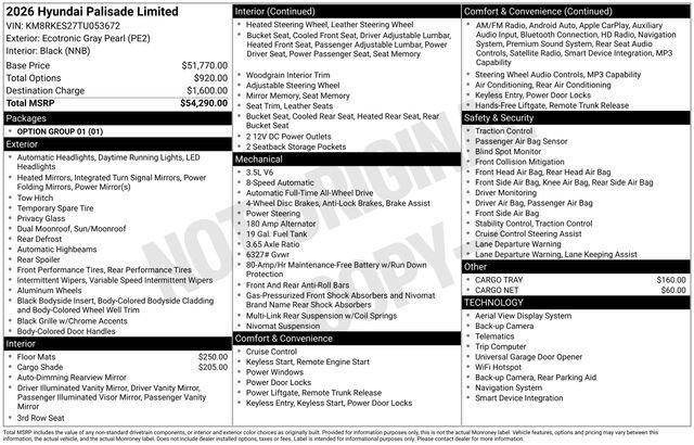 2026 Hyundai Palisade Limited