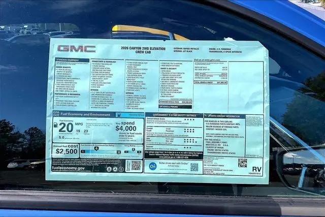 2026 GMC Canyon Elevation, RWD