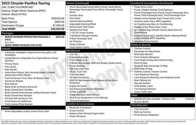 2023 Chrysler Pacifica Touring