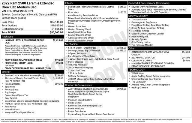 2022 RAM 2500 Laramie Mega Cab 4x4 64 Box