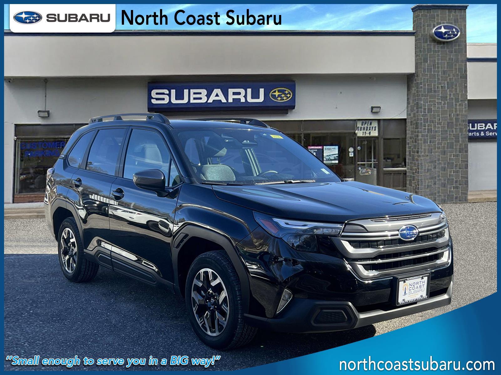 Crystal Black Silica 2025 Subaru Forester Premium Crossover AWD SUV / Crossover All-Wheel Drive Continuously Variable Transmission