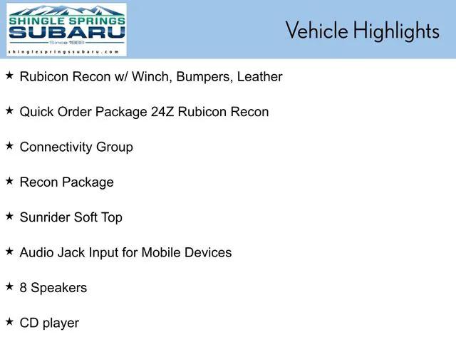 2018 Jeep Wrangler JK Unlimited Rubicon Recon 4x4