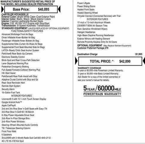 2026 Chrysler Voyager VOYAGER LX