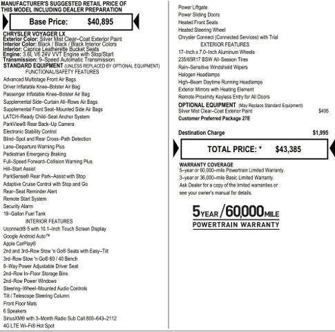 2026 Chrysler Voyager VOYAGER LX