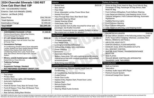 2024 Chevrolet Silverado 1500 4WD Crew Cab Short Bed RST
