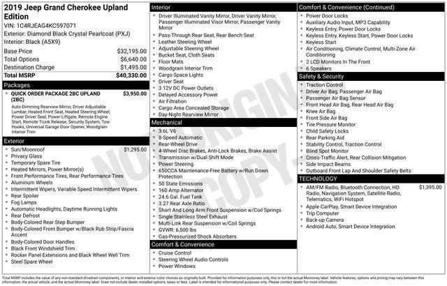 2019 Jeep Grand Cherokee Upland 4x2