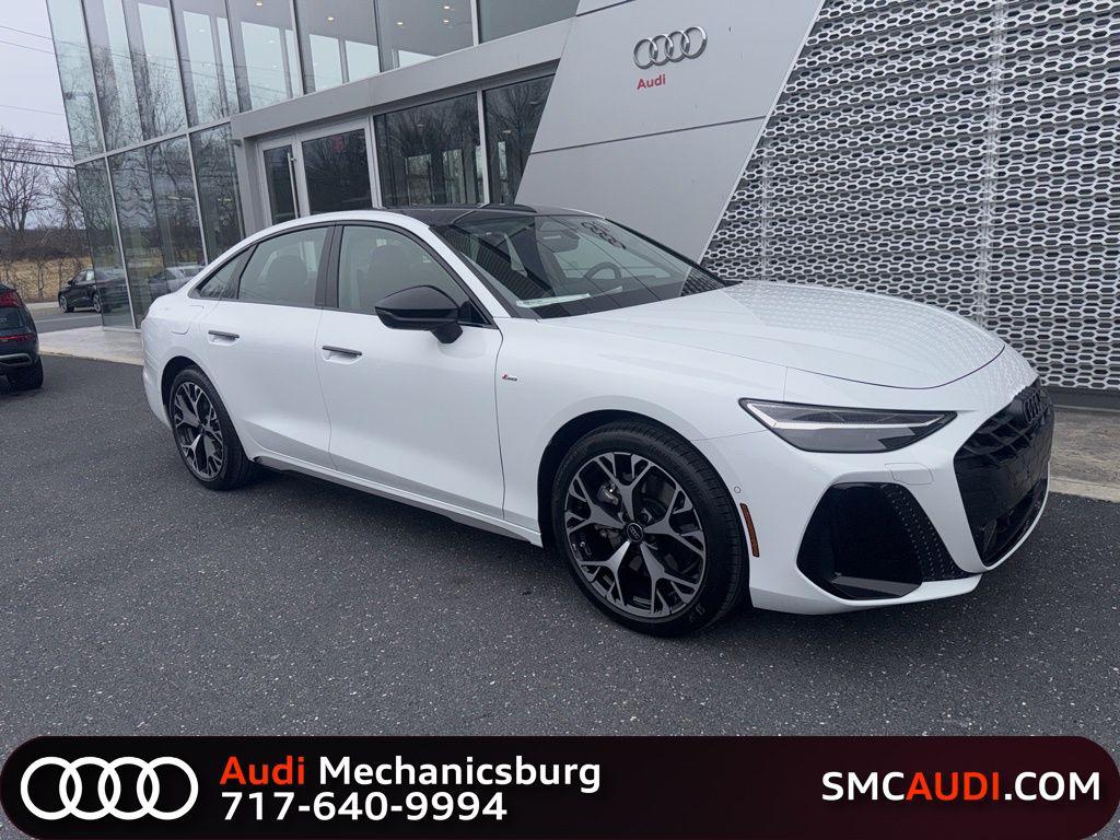 Glacier White Metallic 2026 Audi A6 quattro Progressiv TFSI Sedan 7-Speed Automatic
