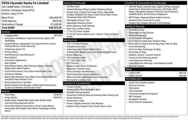 2026 Hyundai Santa Fe Limited