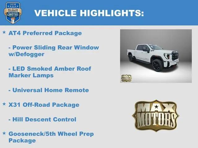 2026 GMC Sierra 2500HD Crew Cab, Standard Bed, AT4, 4WD