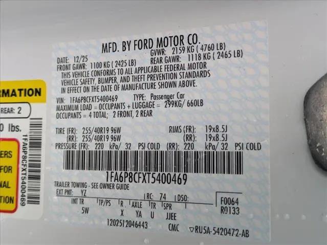 2026 Ford Mustang GT Premium Fastback