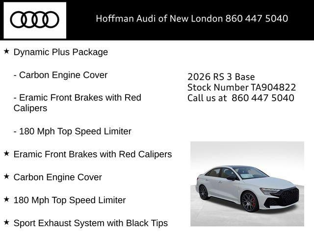 2026 Audi RS 3 TFSI quattro S tronic