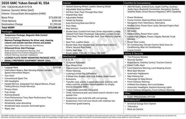 2020 GMC Yukon XL 4WD Denali 2020 GMC Yukon XL 4WD Denali