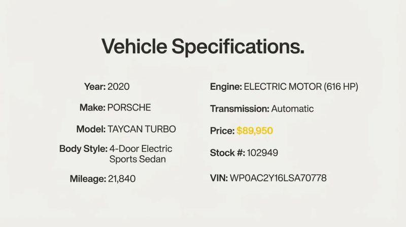 2020 Porsche Taycan Turbo S