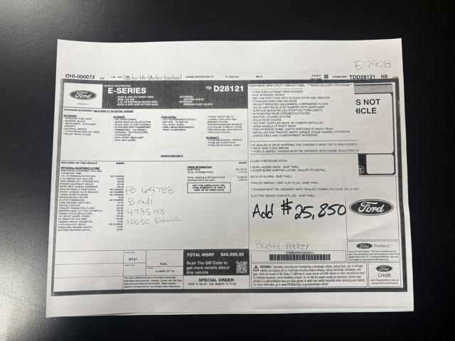 2026 Ford E-350 Cutaway Closed Service