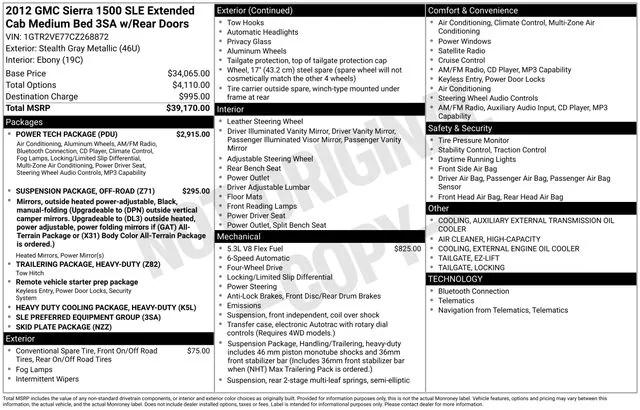 2012 GMC Sierra 1500 SLE
