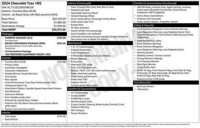 2024 Chevrolet Trax FWD 1RS