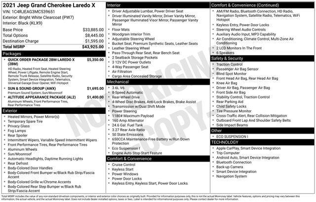 2021 Jeep Grand Cherokee Laredo X 4x2
