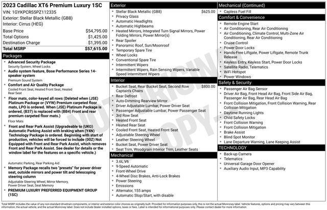 2023 Cadillac XT6 FWD Premium Luxury 2023 Cadillac XT6 FWD Premium Luxury