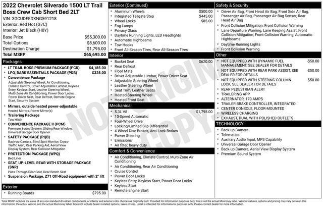 2022 Chevrolet Silverado 1500 4WD Crew Cab Short Bed LT Trail Boss 2022 Chevrolet Silverado 1500 4WD Crew Cab Short Bed LT Trail Boss