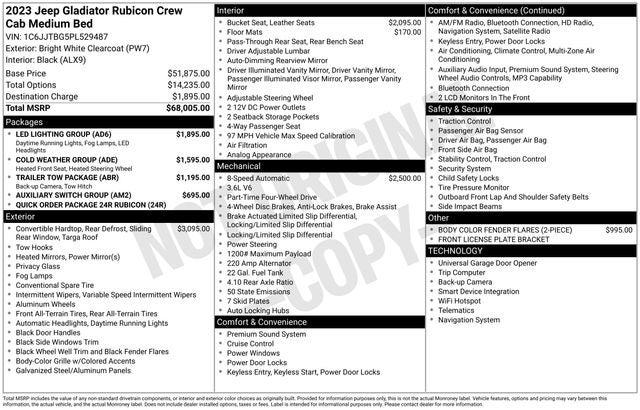 2023 Jeep Gladiator Rubicon 4x4 2023 Jeep Gladiator Rubicon 4x4