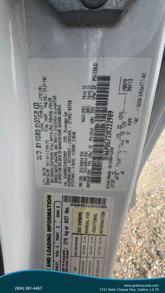 2018 Ford Fusion S