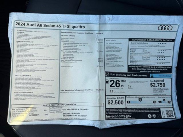 2024 Audi A6 Premium 45 TFSI quattro S tronic