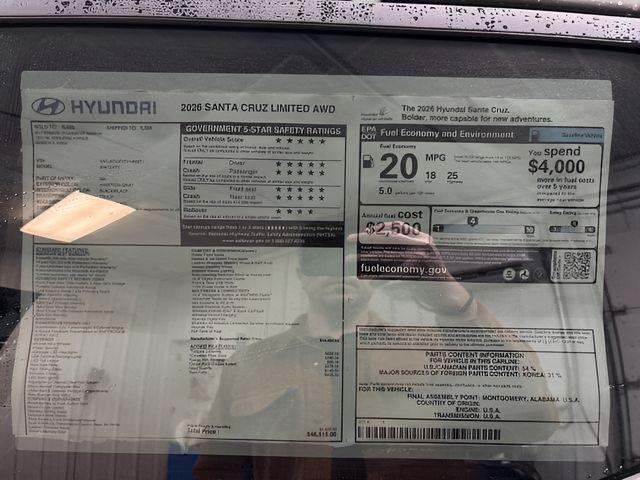 2026 Hyundai Santa Cruz Limited
