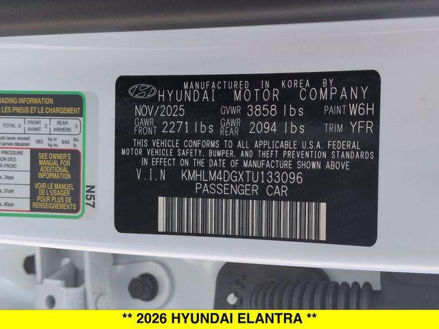 2026 Hyundai Elantra SEL Sport