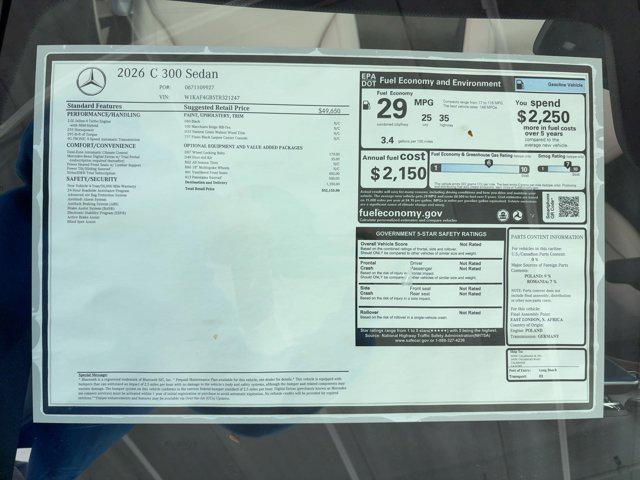 2026 Mercedes-Benz C-CLASS C 300 C 300