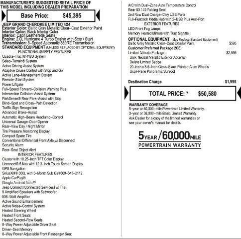 2026 Jeep Grand Cherokee GRAND CHEROKEE LIMITED 4X4