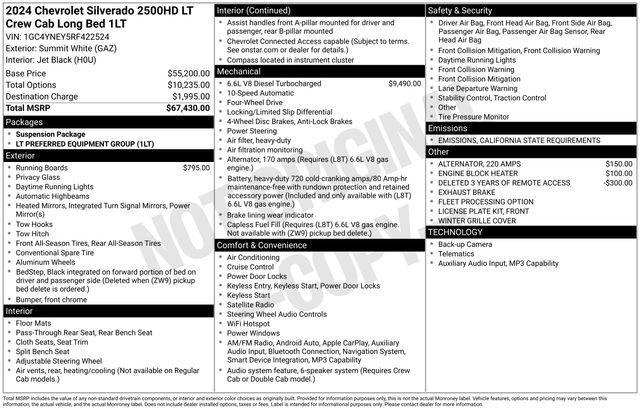 2024 Chevrolet Silverado 2500HD 4WD Crew Cab Long Bed LT